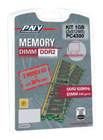 PNY Dimm DDR2 533MHz kit 1GB (2x512MB), отзывы