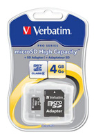 Verbatim microSDHC Class 6 + SD adapter, отзывы