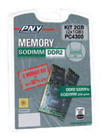 PNY Sodimm DDR2 533MHz kit 2GB (2x1GB), отзывы