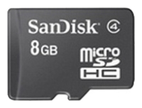 Sandisk microSDHC Card Class 4 + SD adapter, отзывы