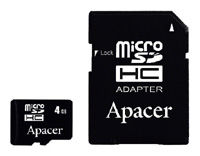Apacer microSDHC Card Class 4 + SD adapter, отзывы