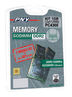 PNY Sodimm DDR2 533MHz kit 1GB (2x512MB), отзывы