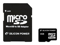 Silicon Power micro SDHC Card 4GB Class 2 + SD adapter, отзывы